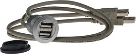 Фото 1/4 09454521950, Straight, Panel Mount, Socket Type A to A 2.0 USB Connector