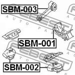 SBM002, Опора ДВС SUBARU IMPREZA G10 92-02