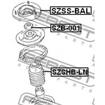 szss-bal, ОПОРА ПЕРЕДНЕГО АМОРТИЗАТОРА (SUZUKI BALENO/ESTEEM SY413/SY415/ ...