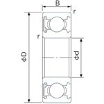 Подшипник шариковый радиальный CYSD 6201-RS 12x32x10