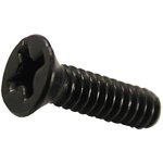 1590WMS100BK, Electrical Enclosure Accessories 6-32x1/2"Screw+ORing Pack100, Black