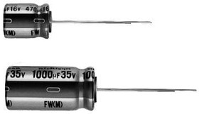 Конденсатор электролитический 220мкФ, 25В, размер 8x12, отклонение 20, +85C, Al, контакты 2L, UFW, NICHICON