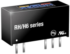 RH-0505D/H6, Isolated DC/DC Converters - Through Hole 1W 5Vin +/-5Vout +/-100mA SIP7