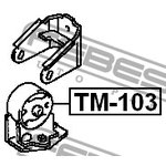 tm-103, ПОДУШКА ДВИГАТЕЛЯ ПЕРЕДНЯЯ 4AFE/5EFE/7AFE (TOYOTA CARINA E ...