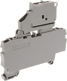 Фото 1/5 2002-1611, 2002 Series Grey Fuse Terminal Block, 2.5mm², 1-Level, Push-In Cage Clamp Termination, Fused, ATEX