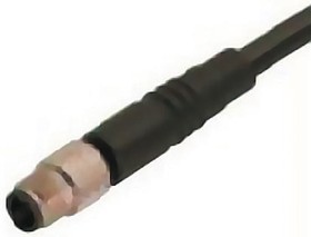 Sensor actuator cable, M5-cable plug, straight to open end, 4 pole, 2 m, PUR, black, 1 A, 79 3107 32 04