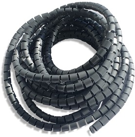 Фото 1/7 LXQ 8-3-k10 - спиральный защитный рукав, полиэтилен, размер 8, цвет серый, длина 10 м