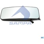 201.204, Зеркало боковое КАМАЗ-5490 MERCEDES Axor левое с подогревом SAMPA