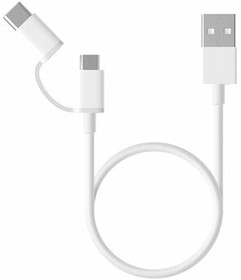 SJV4082TY, Кабель USB - microUSB/USB Type-C, 1м, Xiaomi X15303 White
