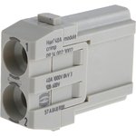 09140023002, Heavy Duty Power Connector Module, 40A, Male, Han-Modular Series ...