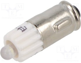 1516125W3D, Индикат.лампа: LED; BA7S,T2; белый; пластик; 12ВAC; 12ВDC; -20-60°C