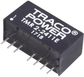 Фото 1/3 DC/DC converter, 18-36 VDC, 2 W, 1 output, 5 VDC, 77 % efficiency, TMR 2-2411E