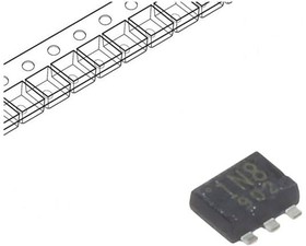 Фото 1/2 TCR2EE18, IC: voltage regulator; LDO,linear,fixed; 1.8V; 0.2A; SOT553; SMD