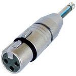 Neutrik NA2FP адаптер-переходник, XLR 3 Female «мама» -  1/4" TS штекер (Jack ...