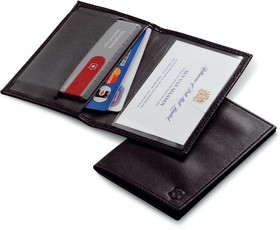 Фото 1/5 4.0873.L, Чехол кожаный Victorinox для SwissCard толщиной 2 уровня, черный
