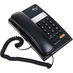 Телефон RITMIX RT-330 black, быстрый набор 3 номеров, мелодия удержания, черный ...