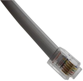 BC-66SS025F, Ethernet Cables / Networking Cables 6P6C RJ12 25FT Strt cbl assembly