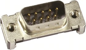 Фото 1/3 09551296812741, D-Sub 9 Way SMT D-sub Connector Plug, 2.74mm Pitch, with 4-40 UNC, Threaded Insert