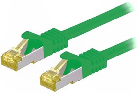 Фото 1/2 91604, Patch cord; S/FTP; 6a; stranded; Cu; LSZH; green; 2m; 26AWG