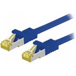91628, Patch cord; S/FTP; 6a; stranded; Cu; LSZH; blue; 7.5m; 26AWG