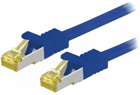 Фото 1/2 91574, Patch cord; S/FTP; 6a; stranded; Cu; LSZH; blue; 0.5m; 26AWG