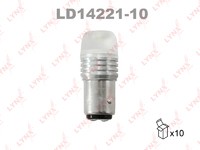 Лампа светодиодная 12V P21/5W 21/5W BAY15d 12000K LYNXauto LED 1 шт. картон S25 LD14221-10