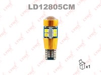 Лампа светодиодная 12V W5W 5W W2,1x9,5d 6200K LYNXauto CANBUS 1 шт. картон T10 LD12805CM