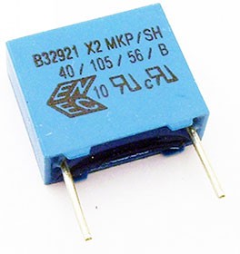 B32921C3473M, B32921C3473M000, X2 конденсатор пленочный 0.047uF 20% 305Vac