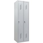 Шкаф металлический для одежды ПРАКТИК "LS-21", двухсекционный, 1830х600х500 мм, 29 кг