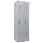 Шкаф металлический для одежды BRABIX "LK 21-60", УСИЛЕННЫЙ, 2 секции ...