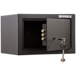Сейф мебельный BRABIX "SF-170KL", 170х260х230 мм, ключевой замок, черный ...