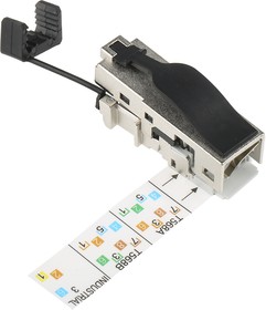 Фото 1/5 1963600000, Modular Connectors / Ethernet Connectors IE-PS-RJ45-FH-BK