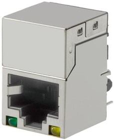 V890-1RX1-A1, Modular Connectors / Ethernet Connectors MagJack 1000BaseT