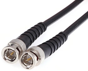 Фото 1/2 L00013A1459, Male BNC to Male BNC Coaxial Cable, 5m, RG59 Coaxial, Terminated
