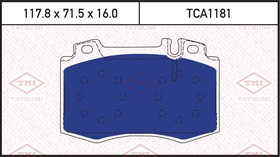 Фото 1/2 TCA1181, Колодки тормозные дисковые передние