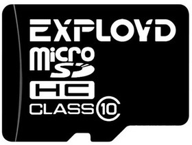 Фото 1/2 EX0032GCSDHC10-W/A-AD, Карта памяти 32GB MicroSD class 10 EXPLOYD