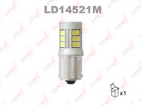 Лампа светодиодная 12V P21W 21W BA15s 6200K LYNXauto LED 1 шт. картон S25 LD14521M