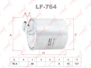 lf-764, Фильтр топливный MITSUBISHI Colt IV 1.5d 04-12 SMART Forfour 1.5d 04-06