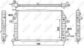 Фото 1/6 53082, Радиатор охлаждения OPEL ASTRA H 04-, ZAFIRA 05-,