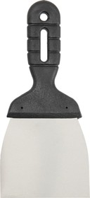 Фото 1/2 Шпательная лопатка, нержавеющая сталь, пластиковая рукоятка, 100 мм 10000024