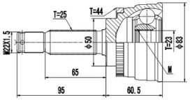 DCV824061, К-кт ШРУСа HYUNDAI MATRIX 01-,