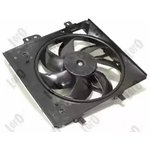 0090140007, Вентилятор радиатора 350 W, 317 mm (с рамкой) 2 PINS CITROEN C2 02- ...