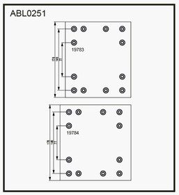 ABL0251, Накладки тормозные,комплект STD / WVA (19783/19784) HCV