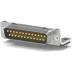 D-Sub plug, 25 pole, standard, equipped, angled, solder pin, 1-338170-2