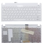 Клавиатура (топ-панель) для ноутбука Asus Eee PC 1011CX белая с белым топкейсом ...