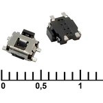IT-1189UE, Тактовая кнопка , 4.6х3х1.4 мм, OFF-(ON), 50 мА, 12 В, 50 мОм
