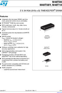 M48T08-100PC1 ST Clock & Timer ICs - Electronics