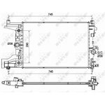 53122, Радиатор охлаждения OPEL ASTRA 10-, ASTRA J 09-, CHEVROLET CRUZE 09-,