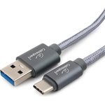 Кабель USB 3.0 AM/Type-C, длина 1.8м, титан CC-P-USBC03Gy-1.8M