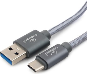 Кабель USB 3.0 AM/Type-C, длина 1.8м, титан CC-P-USBC03Gy-1.8M